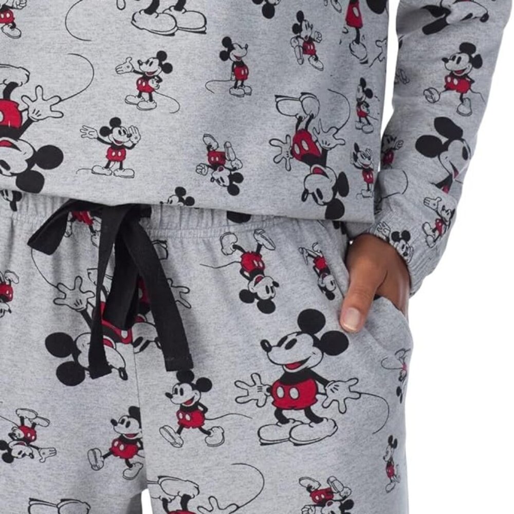 NEW Disney Mickey Mouse 2 piece Loungewear Lounge Pajamas PJs Set Pants Top 24 - Picture 4 of 5